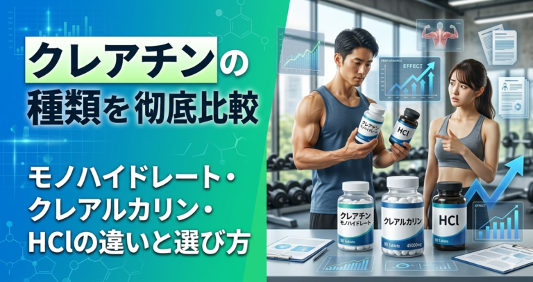 クレアチンの種類を徹底比較｜モノハイドレート・クレアルカリン・HClの違いと選び方