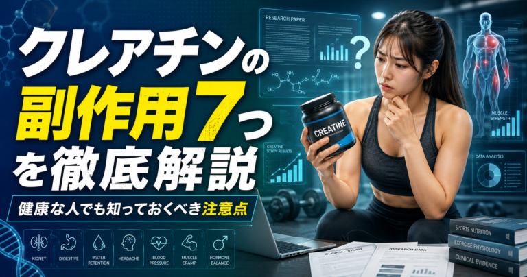 クレアチンの副作用7つを徹底解説｜健康な人でも知っておくべき注意点を管理栄養士がエビデンスをもとに解説【2026年版】
